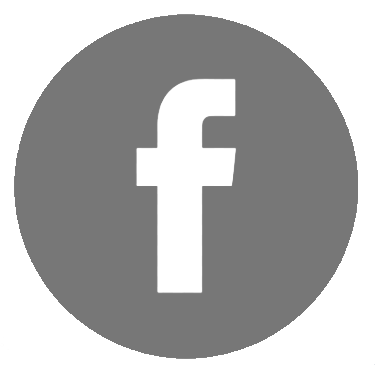 Gray circle Facebook logo