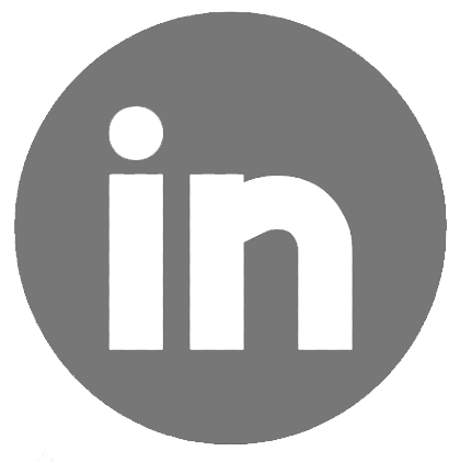 Gray circle LinkendIn logo